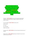 WGU Fundamentals of Information Security D430 EXAM 2 QUESTIONS AND VERIFIED CORRECT ANSWERS GRADED A&plus; -LATEST - 100- GUARANTEED PASS&period;docx&NewLine;&NewLine;