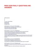 RNSG 2539 FINAL&excl;&excl;&excl; QUESTIONS AND ANSWERS