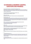 GA EROSION & SEDIMENT CONTROL QUESTIONS AND ANSWERS