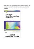 Test bank for Clayton&rsquo;s Basic Pharmacology for Nurses&comma; 18e Text and Study Guide Package 18th Edition all pages fully covered with test questions and answers graded A&plus;