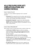 ACLS PRECOURSE WORK WITY COMPLETE SOLUTIONS 100&percnt; CORRECT RATED A&plus;