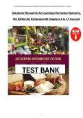 Solutions Manual for Accounting Information Systems&comma; 4th Edition By Richardson All Chapters 1 to 17 Covered