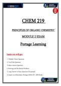 CHEM 219 Organic Chemistry Module 1 Exam &vert; Lewis Structures&comma; Bonding & Hybridization &vert; Verified Study Guide