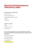 RNSG 2539 LATEST EXAM Questions and Verified Answers&vert; 2026&sol;2027 Updated