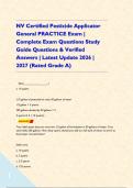 NV Certified Pesticide Applicator General PRACTICE Exam &vert; Complete Exam Questions Study Guide Questions & Verified Answers &vert; Latest Update 2026 &vert; 2027 &lpar;Rated Grade A&rpar;&NewLine;&NewLine;   
