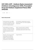 UHC 2024 AHIP - Medicare Basics Assessment &lpar;Medicare Advantage &lbrack;non-SNP&rsqb;&comma; Prescription Drug and Medicare Supplement Plans&rpar; 2026 UPDATE&excl;&excl;