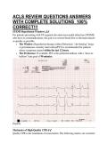 ACLS REVIEW QUESTIONS ANSWERS WITH COMPLETE SOLUTIONS  100&percnt; CORRECT&excl;&excl;&excl;
