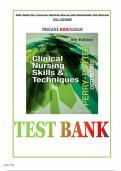 Test bank for CLINICAL NURSING SKILLS AND TECHNIQUES-9E &lbrack;Paperback&rsqb; Product Bundle all pages fully covered with test questions and answers graded A&plus;