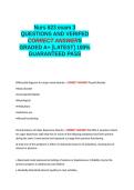 Nurs 623 exam 3 QUESTIONS AND VERIFIED CORRECT ANSWERS GRADED A&plus; -LATEST - 100- GUARANTEED PASS&period;docx&NewLine;&NewLine;