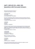 A&P 1 &lpar;NCLEX Q's&comma; AHN&comma; SG&rpar; Questions with Accurate Answers&NewLine;&NewLine;