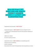 Nurse 623 Exam 2 PPT QUESTIONS AND VERIFIED CORRECT ANSWERS GRADED A&plus; -LATEST - 100- GUARANTEED PASS&period;docx&NewLine;&NewLine;