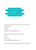 Nursing 623 Exam 1 QUESTIONS AND VERIFIED CORRECT ANSWERS GRADED A&plus; -LATEST - 100- GUARANTEED PASS&period;docx&NewLine;&NewLine;