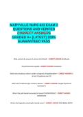 MARYVILLE NURS 623 EXAM 2 QUESTIONS AND VERIFIED CORRECT ANSWERS GRADED A&plus; -LATEST - 100- GUARANTEED PASS&period;docx&NewLine;&NewLine;