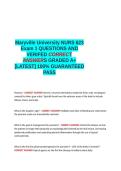 Maryville University NURS 623 Exam 1 QUESTIONS AND VERIFIED CORRECT ANSWERS GRADED A&plus; -LATEST - 100- GUARANTEED PASS&period;docx&NewLine;&NewLine;