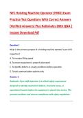 NYC Hoisting Machine Operator &lpar;HMO&rpar; Exam &NewLine;Practice Test Questions With Correct Answers &NewLine;&lpar;Verified Answers&rpar; Plus Rationales 2026 Q&A &vert; &NewLine;Instant Download Pdf 