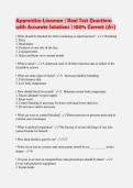 Apprentice Lineman &vert; Real Test Questions&NewLine;with Accurate Solutions &vert; 100&percnt; Correct &lpar;A&plus;&rpar;