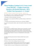 Master Resilience Training Level 1 Course Actual Exam 2026&sol;2027 &ndash; Complete Exam-Style Questions with Detailed Rationales &vert; 100&percnt; Verified &vert; Pass Guaranteed &ndash; A&plus; Graded&NewLine;&NewLine;