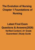 The Evolution of Nursing &ndash; Chapter 1 Foundations of Nursing PDF &vert; Study Guide & Revision Notes