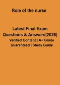 Role of the Nurse PDF &vert; Study Guide&comma; Responsibilities&comma; Functions & Revision Notes