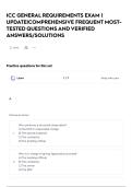 ICC GENERAL REQUIREMENTS EXAM &vert; UPDATE&vert;COMPREHENSIVE FREQUENT MOST-TESTED QUESTIONS AND VERIFIED ANSWERS&sol;SOLUTIONS