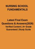 Nursing School Fundamentals PDF &vert; Study Guide&comma; Core Concepts & Practice Questions
