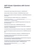 A&P II Exam 3 Questions with Correct Answers