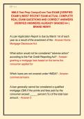 NMLS Test Prep CompuCram Test EXAM &vert;&vert;VERIFIED &NewLine;EXAM&excl;&excl;&vert;&vert; MOST RECENT EXAM ACTUAL COMPLETE &NewLine;REAL EXAM QUESTIONS AND CORRECT ANSWERS &NewLine;&lpar;VERIFIED ANSWERS&rpar; ALREADY GRADED A&plus; &vert; &NewLine;BRAND NEW&excl;&excl;&excl;