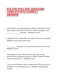RTE 2785 POST TEST QUESTIONS COMPLETE WITH CORRECT ANSWERS