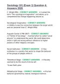 Sociology 101 &lpar;Exam 1&rpar; Question & Answers 2026&period;docx&NewLine;&NewLine;