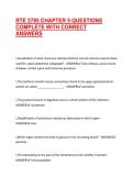 RTE 2785 CHAPTER 5 QUESTIONS COMPLETE WITH CORRECT ANSWERS