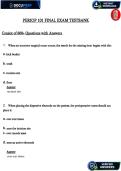 Periop 101 Final Exam Testbank &ndash; 600&plus; Verified Questions & Rationales