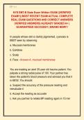 NYS EMT-B State Exam Written EXAM &vert;&vert;VERIFIED &NewLine;EXAM&excl;&excl;&vert;&vert; MOST RECENT EXAM ACTUAL COMPLETE &NewLine;REAL EXAM QUESTIONS AND CORRECT ANSWERS &NewLine;&lpar;VERIFIED ANSWERS&rpar; ALREADY GRADED A&plus; &vert; &NewLine;GUARANTEED SUCCESS&excl;&excl; &vert; BRAND NEW&excl;&excl;&excl;