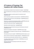 ATI Anatomy & Physiology Test Questions with Verified Answers&NewLine;&NewLine;