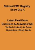 National EMT Registry Exam PDF &vert; NREMT Study Guide&comma; Practice Questions & Answers