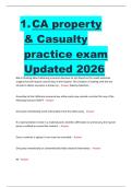 1&period;&Tab;CA property & Casualty practice exam Updated 2026