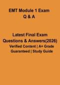EMT Module 1 Exam PDF &vert; Study Guide&comma; Practice Questions & Answers &lpar;NREMT Prep&rpar;