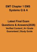 EMT Chapter 1 &ndash; EMS Systems PDF &vert; Study Guide&comma; Notes & Practice Questions