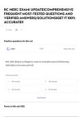 RC NERC EXAM&vert; UPDATE&vert;COMPREHENSIVE FREQUENT MOST-TESTED QUESTIONS AND VERIFIED ANSWERS&sol;SOLUTIONS&vert;GET IT 100&percnt; ACCURATE&excl;&excl;
