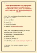 Ontario Mosquito and Biting Flies Category Exam &NewLine;&lpar;Water Extermination License&rpar;&vert;&vert;Verified Exam &NewLine;Questions with Correct Answers and explanations &NewLine;LATEST THIS YEAR -JUST RELEASED&period;pdf&vert;&vert;NEWEST &NewLine;EXAM&excl;&excl;&excl;