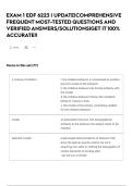 EXAM 1 EDF 6223 &vert; UPDATE&vert;COMPREHENSIVE FREQUENT MOST-TESTED QUESTIONS AND VERIFIED ANSWERS&sol;SOLUTIONS&vert;GET IT 100&percnt; ACCURATE&excl;&excl;