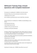 Wellcoach Training Chap&period; 8 Exam Questions with Complete Solutions