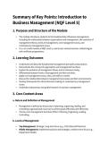 Summary on MANCOSA Module Guide