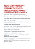 BIO 132 EXAM 1 NEWEST 2025 ACTUAL EXAM COMPLETE QUESTIONS AND CORRECT DETAILED ANSWERS &lpar;VERIFIED ANSWERS&rpar; &vert;ALREADY GRADED A&plus;