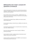Wellcoaches Cert&period; Exam- Lessons 6-9 Questions & Answers
