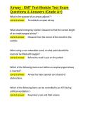 Airway - EMT Test Module Test Exam Questions & Answers &lpar;Grade A&plus;&rpar;&period;docx&NewLine;&NewLine;