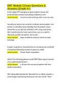 EMT Module 3 Exam Questions & Answers &lpar;Grade A&plus;&rpar;&period;docx&NewLine;&NewLine;