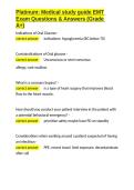 Platinum Medical study guide EMT Exam Questions & Answers &lpar;Grade A&plus;&rpar;&period;docx&NewLine;&NewLine;