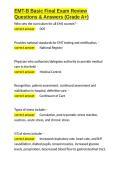 EMT-B Basic Final Exam Review Questions & Answers &lpar;Grade A&plus;&rpar;&period;docx&NewLine;&NewLine;
