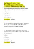 EMT Basic Practice Exam Airway Respiration Ventilation Questions & Answers &lpar;Grade A&plus;&rpar;&period;docx&NewLine;&NewLine;