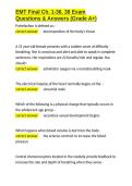 EMT Final Ch&period; 1-36&comma; 38 Exam Questions & Answers &lpar;Grade A&plus;&rpar;&period;docx&NewLine;&NewLine;